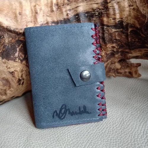 Portefeuille POCKET Gris/Bordeaux